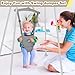 Baby Jumper with Stand, Infant Jumper with Adjustment Strap, Indoor/Outdoor Toddler Swing Set, Baby Jumpers and Bouncers for Boys Girls 6-24 Months, Easy to Assemble & Store (Gray)
