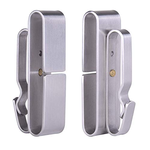 Wisdompro Belt Key Clip, Heavy Duty Stainless Steel Belt Key Holder, Anti-Lost Keychain Holder With 2 Detachable Key Rings For Men #TOP1