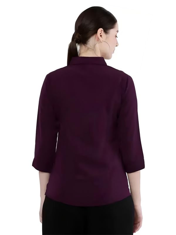 Image of Keenuu Formal Coller 3 /4 Sleeve Soft Comfortable Leightweight Georggete Women Trendy Formal Shirts (Pack of 1).