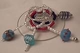 Set of 4 Wine Glass Charms Handmade With Glass Beads and Lampwork Beads