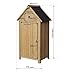 Wiltec Gartenhaus schmal aus Fichtenholz mit Bitumendach 770x540x1370mm für Garten, Terrasse & Balkon Gerätehaus Geräteschuppen Holzhaus Werkzeugschrank