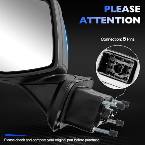 Driver Left Door Mirror Fits 2019-2024 Chevy Silverado/GMC Sierra 1500 by Misakomo - Used condition - Image 3