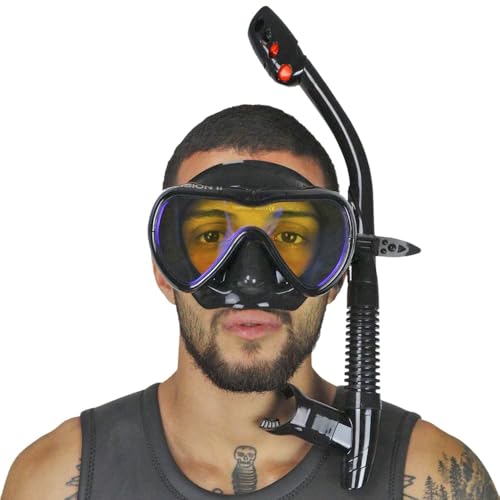 Kit de Mergulho Vision II Clear Super Dry Dive Motion - Preto