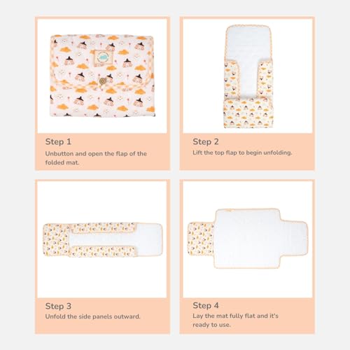 Image of Tidy Sleep Portable Diaper Changing Mat /Pad for Newborns & Infants Baby 0-24 Months Light Weight, Portable, Water Proof (Whimsy Magic)