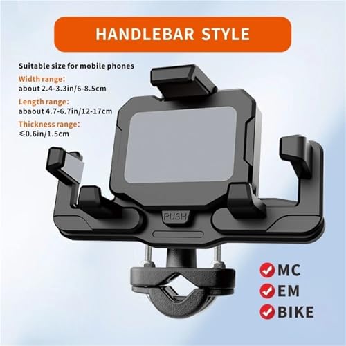 Soporte para teléfono de moto ajustable y estable para el espejo retrovisor 2