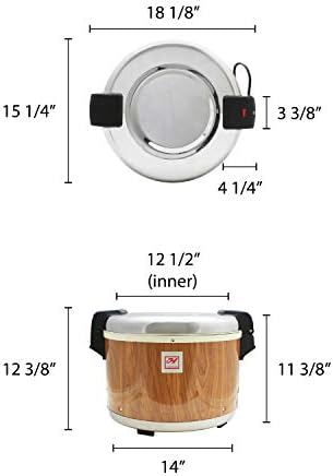 Thunder Group Wood grain 30 cup/ 60 bowls electric commercial rice warmer (not a rice cooker), comes in each image 5