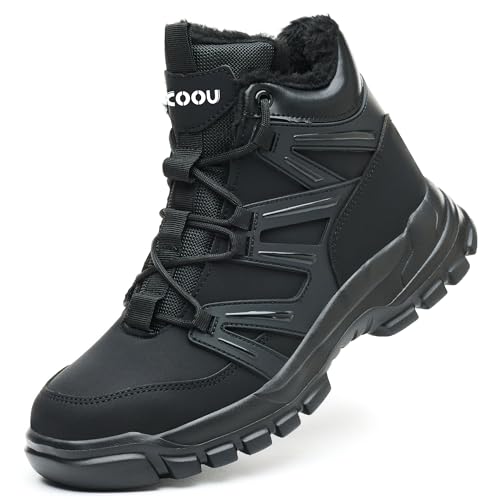 COOU Chaussures de Sécurité Embout Acier Noir 36