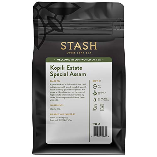 Stash Tea Premium Kopili Estate Special Assam Black Loose Leaf Tea 3.5 Ounce Pouch (Pack Of 1) #TOP1