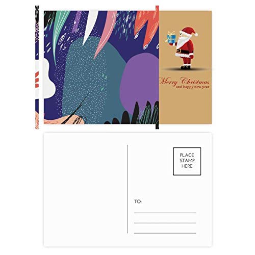 Cartes postales motif plantes abstraites bleu lot de 20 correspondance design
