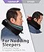 Fosmon Travel Neck Pillow with Earplugs & Storage Bag, Soft and Comfortable Memory Foam Cushion, Head & Chin Contour Support, Machine Washable 100% Cotton Cover for Traveling Flying Airplane Car Bus