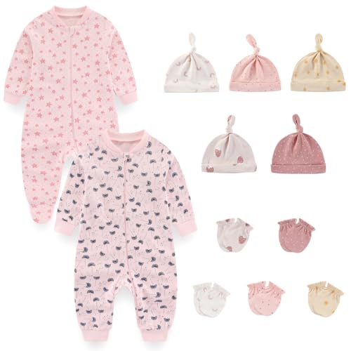 12 Piece Infant Unisex Outfits 0-12Months Baby Boys Girls Romper Cotton Long Sleeve Jumpsuit