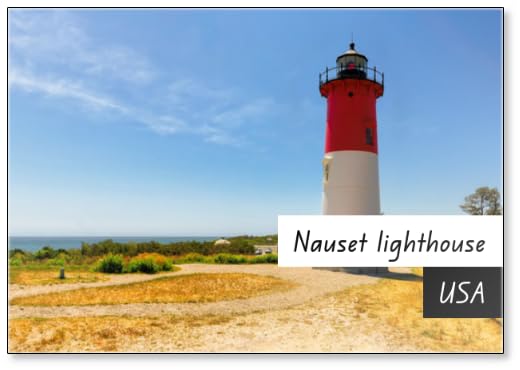 Famoso faro de Cape Cod, faro de Nauset, Massachusetts, imán para nevera