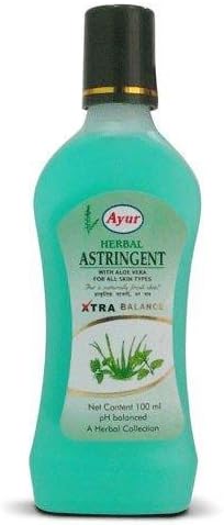 Ayur Herbals Astringent 100ml : Ayur Herbal Moisturizer Astringent Skin Toner Cleansing Body Care Lotion with Aloe Vera, Pack of 1, 100ml (3. 3 Oz)