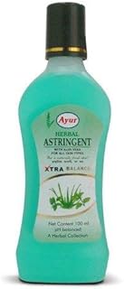 Ayur Herbals Astringent 100ml : Ayur Herbal Moisturizer Astringent Skin Toner Cleansing Body Care Lotion with Aloe Vera, P...