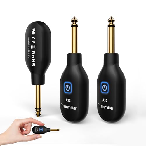 INGPARTNER A12 ���C�����X�M�^�[�V�X�e�� 2.4GHz 2���[�h�A�e�w�T�C�Y�A�[�d�����`�E���o�b�e���[�A100�t�B�[�g�����W�A10H�A�M�^�[�A�x�[�X�A�o�C�I�����A�L�[�{�[�h�p�v���O�A���h�v���C - �u���b�N(2TX + 1RX)