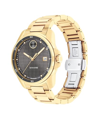 Movado Bold Verso Men’s Automatic Watch – 41 mm Case, Stainless Steel Bracelet, Self-Winding, Sleek Modern Look, Gift for Him2