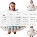 Toddler Girls Ruffle Sleeve Floral Embroidery Dress, A-Line Cute Tulle Princess Formal Birthday Party Dresses for 3-8 Years