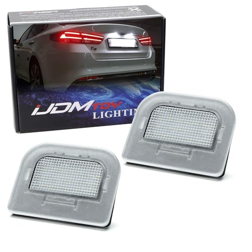 iJDMTOY OEM-Fit 3W Full LED License Plate Light Kit Compatible With Kia 2016-2020 Optima K5, 2023-up Sportage, Powered by 18-Piece Xenon White LED Diodes