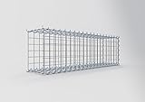 GABIONA - Gabione 100 x 30 x 20 cm - Gabionenkorb mit Maschenweite 5x5 cm - Anbau-Korb Typ 2 (ohne Stirngitter)