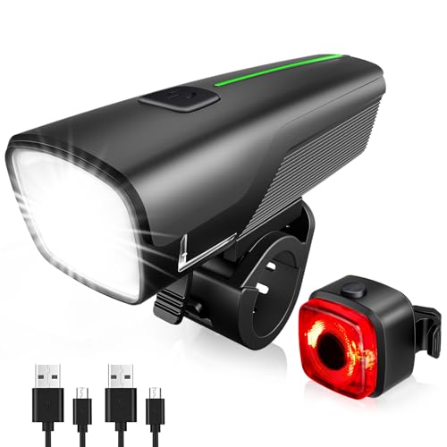 Fahrrad Lichter Led Set,StVZO-zugelassen Fahradlichterset Led 2600mAh...
