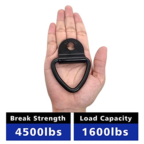 Busy-Corner Tie Down Anchors For Trailer, Warehouse, Boat, 10 Pcs Of Heavy Duty Steel V Ring Bolts, Pickups Truck Accessories(Black) #TOP4