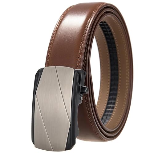 Men's Metal Belt, Automatic Buckle Genuine Leather Belt, Suitable For Business Casual Wear2