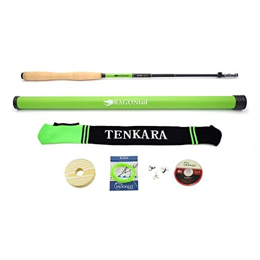 DRAGONtail Mutant zx380 Zoom 3 Length Tenkara Fishing Rod (Soft Action Rod) (with Furled Line Kit)