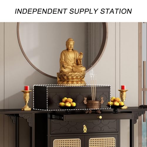 Rangement pour accessoires wiccans table de méditation meuble autel