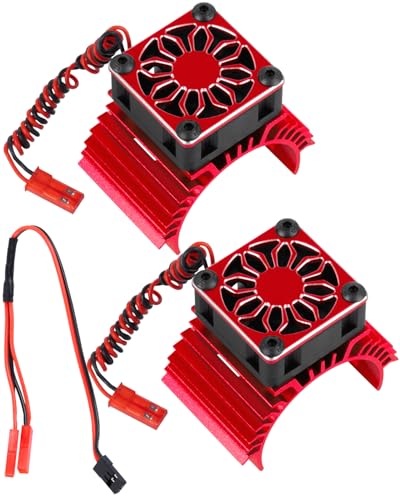 RcarmubWow RC Aluminium 36MM 14000 RPM Brushless Motor Heat Sink w/ 4.8-8.4V Cooling Fan Upgrades Part for 540 550 3650 3660 3670 Brushless Motor...