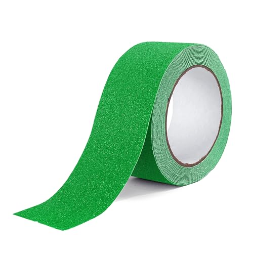 Image of Reniteco Anti Slip Tape - 2 inch x 16.5Ft, Green Heavy Duty Grip Tape - High Adhesion & Waterproof, No Residue Removal for Outdoor Stairs, Tile, Shower, Bathtub - Extra Grip Safety Tape