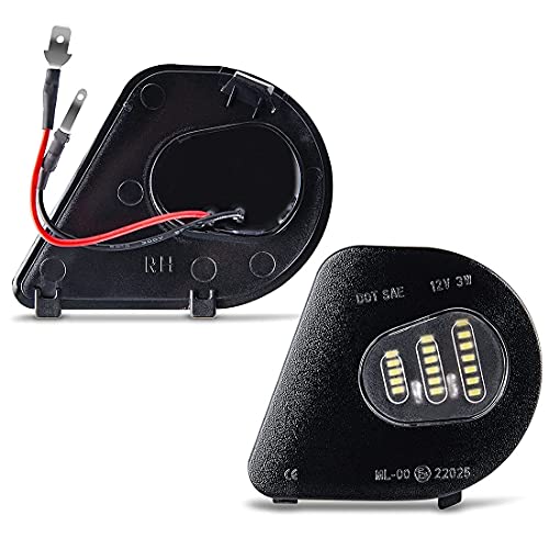 Gempro 2Pcs Led Side Mirror Puddle Light Lamps Assembly For 2010-2019 Dodge Ram 1500 2500 3500 4500 5500 Towing Mirror Lights, 6000K Diamond White #TOP7