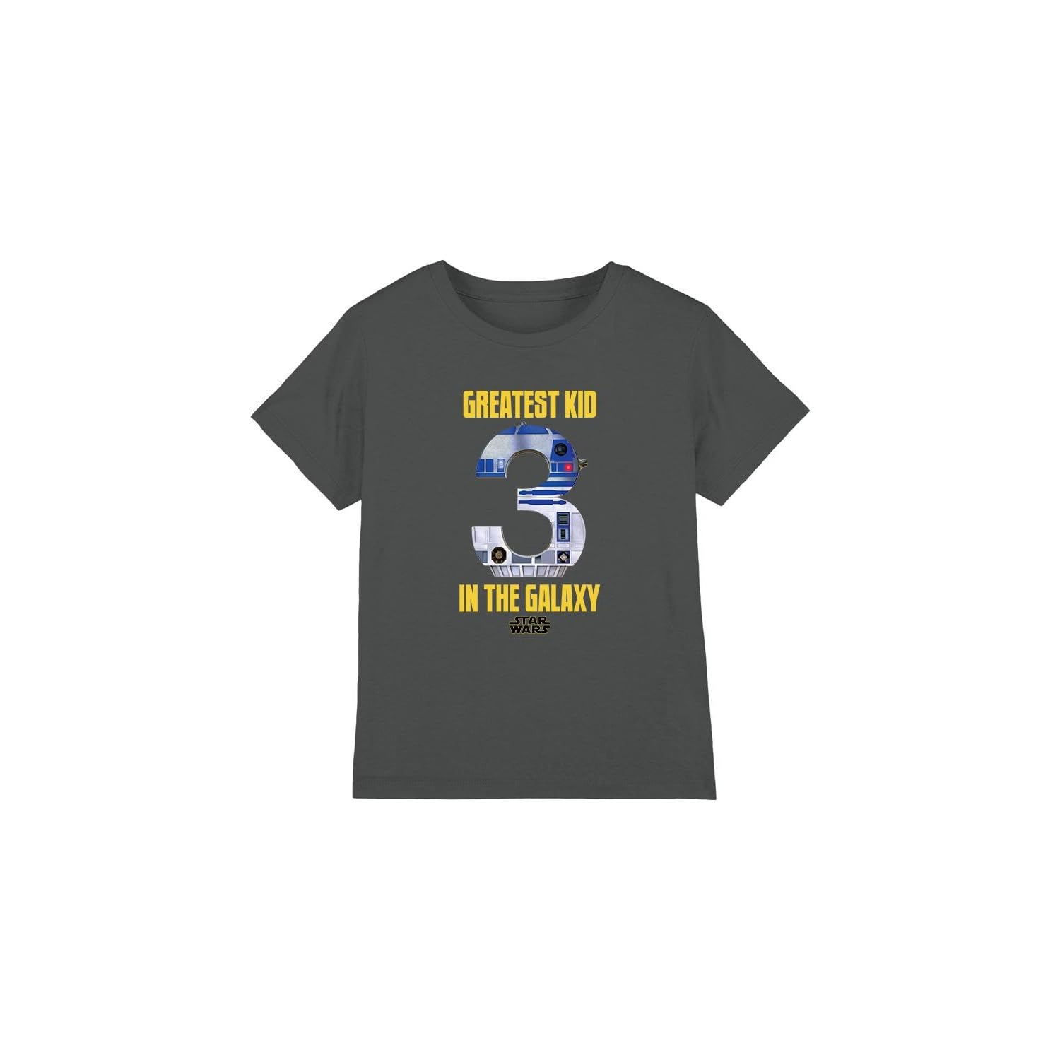 Star Wars Greatest Kid R2D2 Unisex Kids T Shirt, Charcoal, 7-8 Years