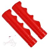 2pcs Poignées de Rechange pour Guidon Tricycle, Poignées Vélo Antidérapantes de 3/4 Pouce Compatibles avec Les Tricycles Radio Flyer Vélos et Draisiennes (Rouges)