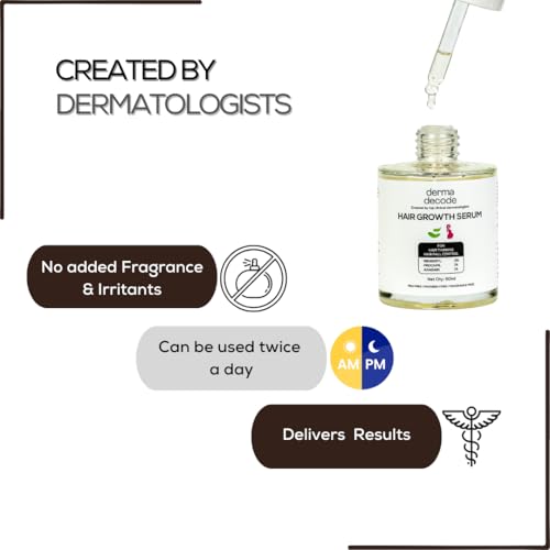 Image of Derma Decode Advanced Hair Growth Serum for Scalp, Rosemary Hair Serum for Hairfall Control in Women and Men, 3% Redensyl 1% Procapil 1% Anagain, Trifolium Pratense. Anti Hairfall Treatment 50ml