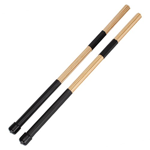 Foxnovo 1 Pair 40CM Jazz Drum Brushes Made of Bamboo