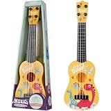 Ukelele para niños, estilo de dibujos animados, 16 pulgadas, 4 cuerdas, Ukelele para niños pequeños para principiantes, sintonizable, ergonómico, educativo temprano, ABS, guitarra para, regalos