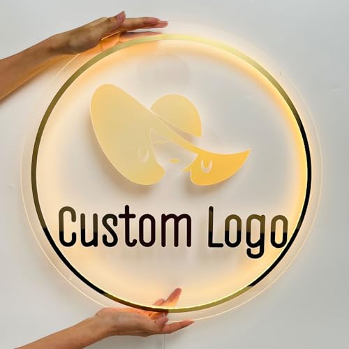 Custom Business Logo Neon Sign for Personalized Company Store UV Metal Acylic LED Backlit Shop Name Light Signo Office Company Logo Néon for Coffee Shop Salon Studio Signs