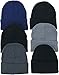 ToBeInStyle Men’s Pack of 6 Double Layered Winter Warm Basic Beanies - Assorted Colors