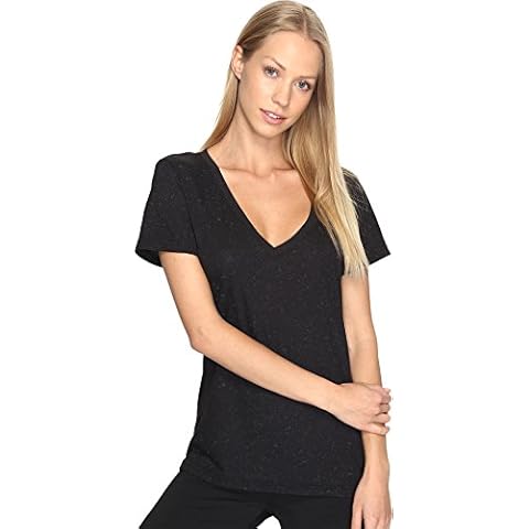 Camiseta adidas Athletics Flecks cuello en V negro Cover