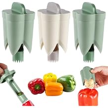 3 Pack Pepper Seed Corer Remover, 2026 Upgraded 2 in 1 Bell Pepper Green Peppers Cutter, Jalapeno Corer Tool, Fruit Vegetable Corers for Efficient Meal Prep, Home, Kitchen Gadgets