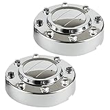 OKPARZ Replacement for Chrome Wheel Center Hub Cap Hubcap 2011-2018 Ram 3500 2Pcs Front 1-Ton Dually DRW Alloy Wheel