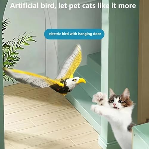 Image of Battery Operated Flying Eagle Toy for Kids 3+| 360 Degree Automatic Revolving Toys for Boys and Girls Fly Falcon with String Attached Birthday Gift for Children Educational & Decoration Items