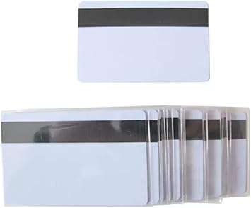 LBS 50PCS 2750 OE Blank CR80 PVC Magnetic Stripe Card Hi-Co 3 Track Magnetic Card for Access Control System