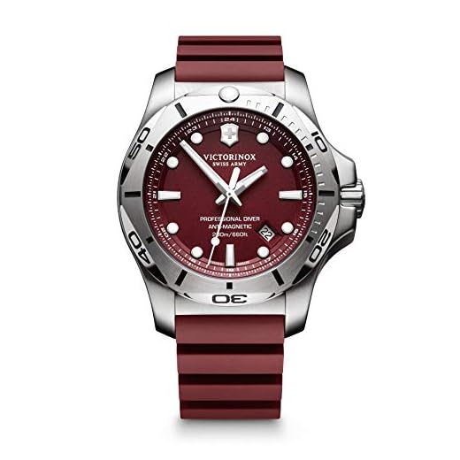 Victorinox Herr I.N.O.X. Professionell dimmer – Swiss Made analog kvarts rostfritt stål/gummiklocka 241736