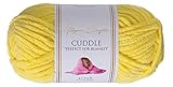 Utopia Crafts Cuddle Super Chunky Chenille-Garn zum Stricken und Häkeln, 100 g – 60 m (Zitrone), zitronengelb