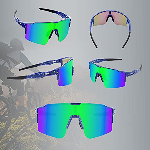 Banglong Cycling Sunglasses Polarized Sports Glasses For Men Women With 3 Interchangeable Lenses For Running Baseball Glasses #TOP4