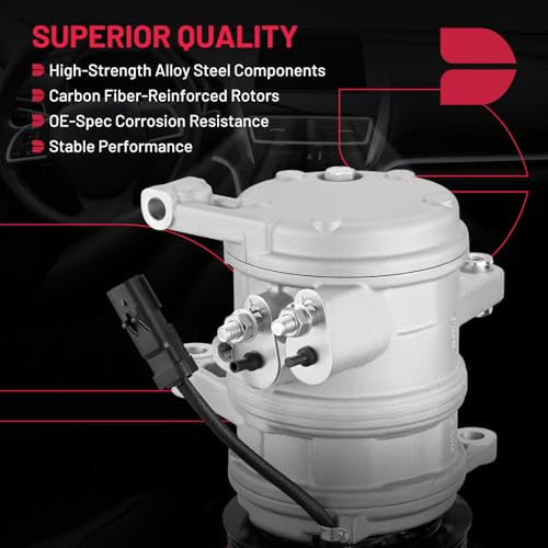 BDFHYK 68357 Air Conditioning A/C Compressor with Clutch Compatible with Jeep Grand Cherokee 2005-2007, Commander 2006-2007, Compatible with Chrysler Aspen 2007, 3.7L 4.7L