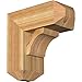 Ekena Millwork BKT0806X18X18LEC04RWR Legacy Craftsman Rough Sawn Bracket w/Offset Brace, Western Red Cedar
