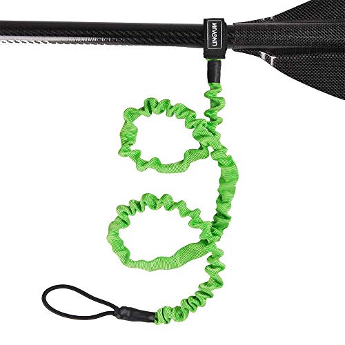 image for LINGVUM Paddle Leash Stretchable Kayak Paddle Tether Coiled Strap for 