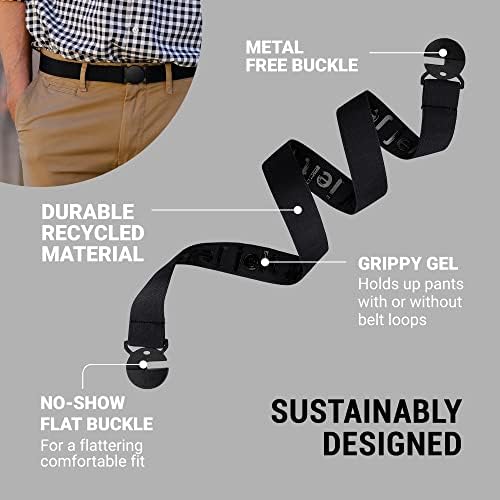 Jelt Original Sized to Fit Elastic Belts for Men and Women, Non-Slip Stretch Belt, Stretchable Fabric Belts for Women and Men